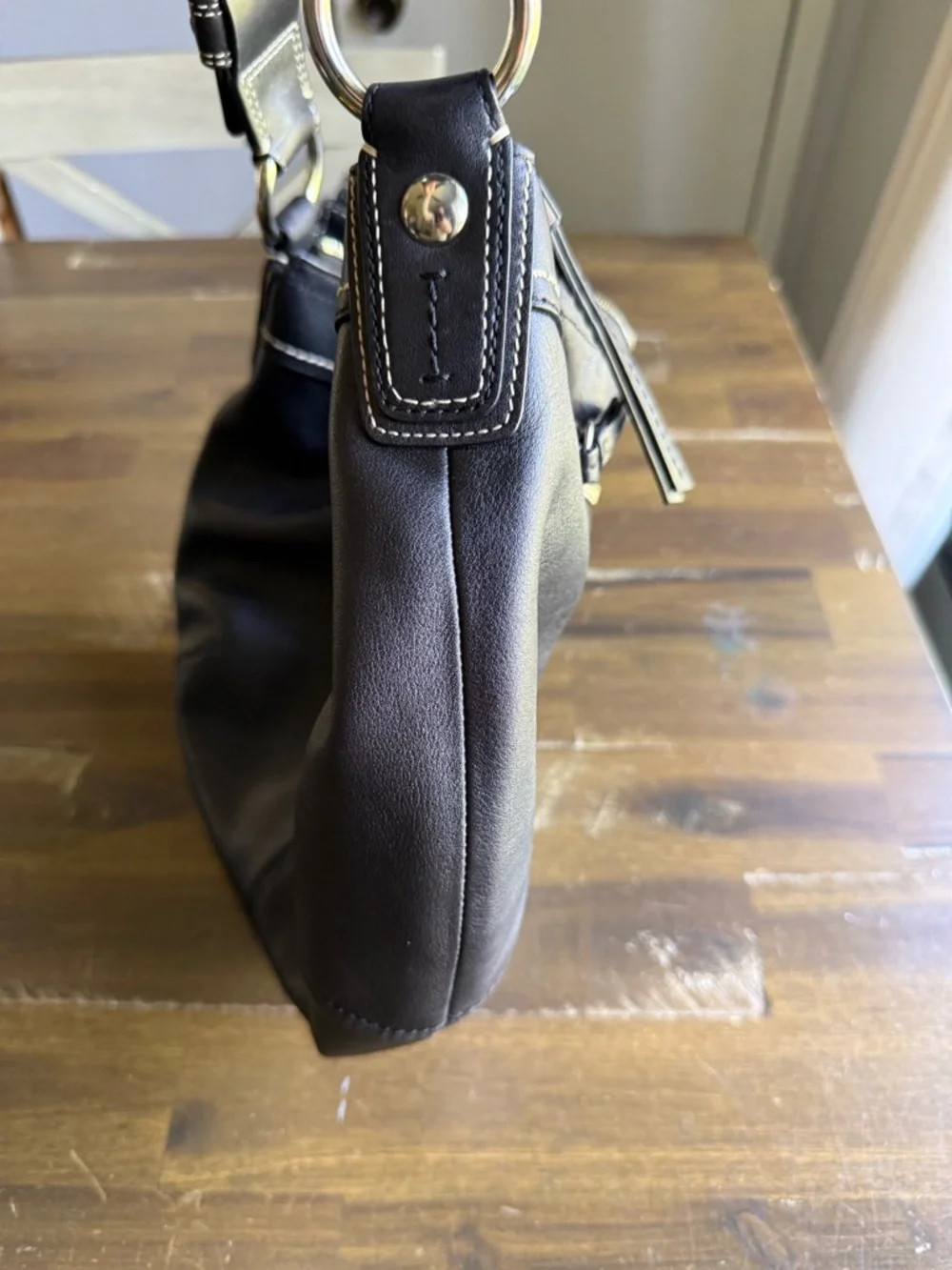Coach Legacy Vintage Black Leather Hobo Black